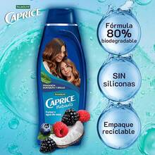 Caprice Shampoo Naturals Frutos Rojos y Agua de Coco 760 ml. Fragancia Vegana con Ingredientes Naturales de Larga Duración e Inspirada en la Naturaleza. Cabello Brillante con un Aroma Agradable - Agua de coco - Ver 4