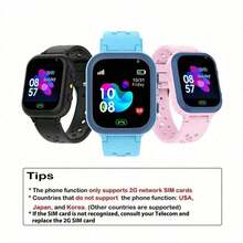 Reloj inteligente con GPS para niños y niñas de 3 a 15 años, con rastreo en tiempo real, resistente al agua, reloj con teléfono celular, videollamada, SOS, alarma, cámara, cerca geográfica, podómetro, anti-pérdida y localizador - Multicolor - Ver 6