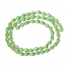 1/2/3 cuerdas de 4/6 mm, cuentas semiterminadas de vidrio transparente, coloridas, geométricas y angulares para hacer joyas DIY. - Fruta verde - Ver 11