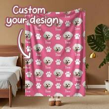 Customize Your Pet Blankets With Photos Of Your Pet, Pet Face Prints, Cat/Dog Photos, Souvenir Blankets, And Cat Gifts.