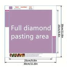 5D Diamond Painting, Christmas Couple Snowman, Full Drill Handmade DIY Diamond Embroidery Kit, Home Decor - Multicolor - View 2