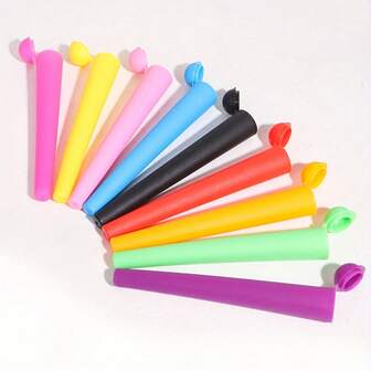 10/5/1 Pc Herb Cone Storage Tube With Cap, High Quality Colorful Plastic Cigarette Case, Hand-Rolled Hemp Cigarettes Sealed And Moisture-Proof Portable Store Box, Smoking Accessories, Great Gift For Smokers, Hot Selling Products In Tobacco Shops.Christmas Stocking Fillers,Gifts,Funny Gifts,Ramadan,Personalised Gift,