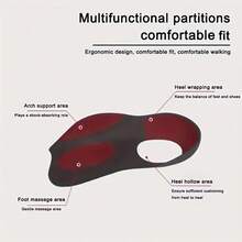 1 Pair Ergonomic Design Anti-Slip Shock Absorbing Heel Pads, Hexagon Shape Comfortable Insoles For Running, Walking, Standing, Unisex, Relieve Plantar Fasciitis, Durable & Flexible Material