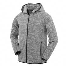 Mens Microfleece Fitness Full Zip Hoodie (Grey/Black) - Grey - View 1