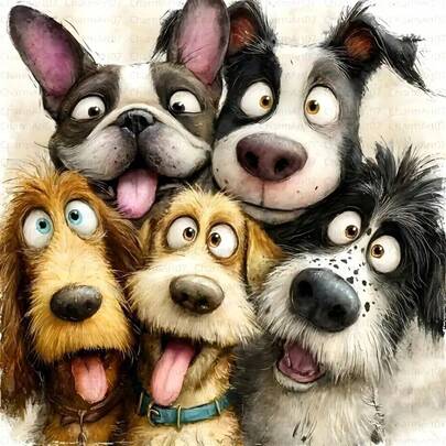 1 Stück [11.8*11.8in/15.7*15.7in] 5D Acryl Diamant Malerei Set, süßes Welpen Design, geeignet für erwachsene Anfänger DIY Mosaik Diamant Kunst, Vollbohrung Handgefertigte DIY Diamant Malerei für Wohnzimmer, Schlafzimmer, Büro Wanddekoration, Überraschungskunst Heimdekoration Geschenk für Familie und Freunde