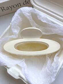 4 pièces/1 pièce Pinces à cheveux en plastique léger ovales de 11 cm/4,33 pouces en noir, blanc, kaki et marron. Pinces à cheveux élégantes et simples de haute qualité, de couleur unie, convenant pour un usage quotidien, décontracté, en soirée, pour le trajet, la plage, le chignon, la queue de cheval, le lavage du visage, le maquillage, comme accessoire de tenue. Pinces à cheveux d'hiver élégantes