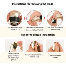 Rasuradora Electrica de Pelo Para Mascotas, Set de Corte de Pelo Para Mascota de 9 Piezas, Rasuradora Para Perros o Gatos, Accesorios para Aseo de Mascotas, Ideal para Casa, Veterinaria, Compacta, Incluye Accesorios - Beis - Ver 10