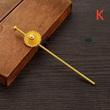 1 peça de grampo de cabelo com design minimalista clássico e flor vazada, cor dourada, acessório de cabelo diário para mulheres do Oriente Médio, joia para festa de aniversário de menina árabe africana, presente de casamento