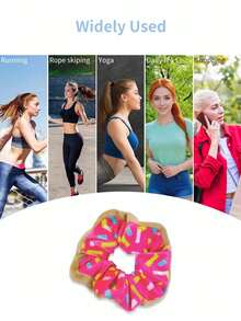 1 Peça Scrunchie Elástico de Donut com Granulado Rosa para Mulheres, Elástico de Veludo Macio, Suporte de Rabo de Cavalo Fofo, Envoltório de Cabelo de Rosquinha, Scrunchie de Doce, Presente Perfeito para Acessório de Cabelo de Meninas em Aniversário, Dia dos Namorados, Festa de Casamento, Natal, Elásticos de Cabelo, Scrunchies, Festa