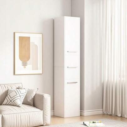 Regał Szafka Stojąca Biała Nowoczesna