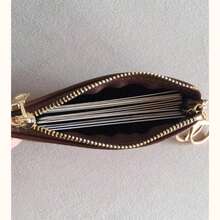 新款女士迷你零钱包，小型拉链钥匙扣钱包，薄型小巧零钱包，小零钱袋，男士化妆收纳袋钱包迷你钱包钱包旅行钱包零钱包钱包 - 彩色 - 查看 7