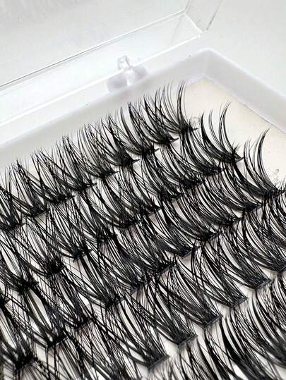 60 Stücke weiche und dicke segmentierte Wimpern im europäischen und amerikanischen Stil