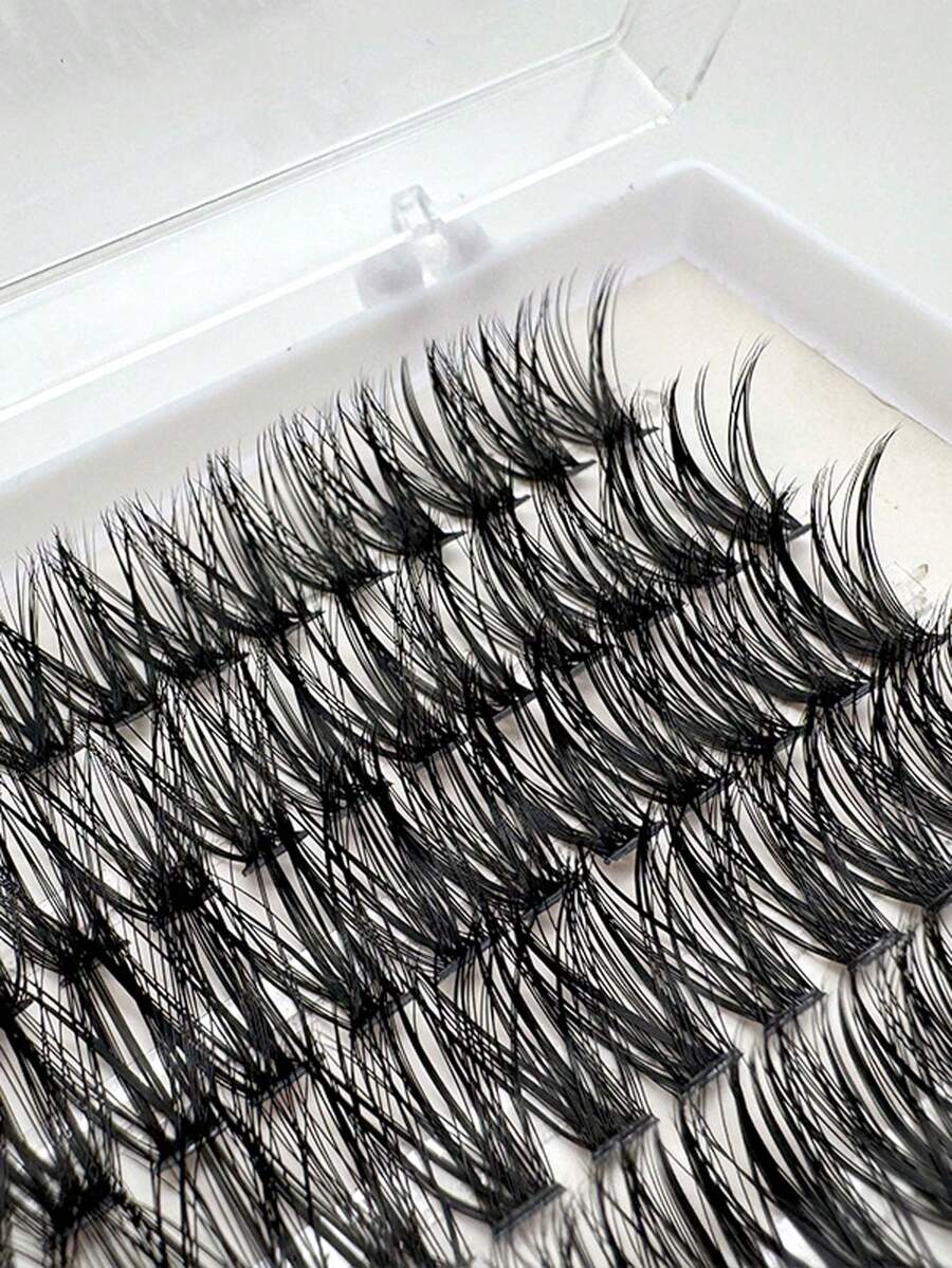 60 Stücke weiche und dicke segmentierte Wimpern im europäischen und amerikanischen Stil