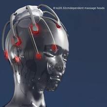 RAF 无线头部按摩器，3种振动模式，可充电，500mAh锂电池 - 静音运行，LED灯，深层头皮按摩，适合放松、缓解头痛、疲劳 - 居家、办公、SPA的理想礼物 - 兼容平板电脑和笔记本电脑，多功能配件，通用尺寸 - 理想的家居礼物。