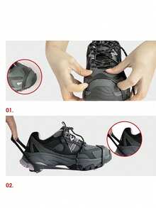 1 Pair Garden Soil Aerator Spikes 4.2CM Lawn Spiked Shoes, Ice Cleats Anti- Shoe Covers For Snow Boots, Adjustable Manual Spiked Lawn Aerator Sandals For Patio, Yard, Garden - Loose Shoes In Multiple Colors - View 8