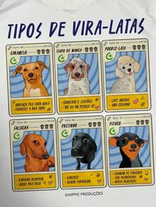 Camiseta Tipos de Vira-Latas - Creme