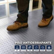 VINILMAX Piso Antiderrapante de Uso Rudo 70 cm x 1 m, 2 m, 3 m, 5 m – Antideslizante, Resistente y Fácil de Instalar, Ideal para Escaleras, Rampas, Autos, Bodegas, Gimnasios, Pasillos y Áreas de Alto Tráfico - Gris Claro - Ver 6