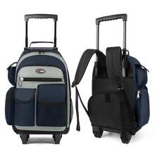 NEW YORK XPRESS 2 In 1 Carry On Travel Backpack 20" Rolling Backpack For Women Men With Wheels & Telescopic Handle For Work Weekend School & Short Trips - 藍色 - 查看 1