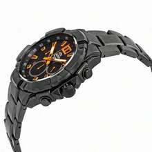 Orient Reloj de cuarzo para hombres Orient, FTV00006B0, acero inoxidable, esfera negra, adecuado para uso diario en un estilo deportivo y casual