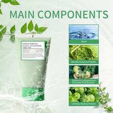 120g Mascarilla exfoliante de tomate de limpieza profunda, una mascarilla de arcilla infundida con extractos de menta y centella asiática, limpia en profundidad, hidrata, mejora los poros, elimina los puntos negros, reafirma la piel facial, dejándola talla grande suave. Adecuado para el cuidado facial diario. Otoño.