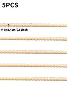 5pcs Bobbin Wood Trim Decorative Half Round Beaded Molding Sticks, Unfinished Bobbin Molding For DIY Decor, Cabinets, Furniture, Paneling, Board And Batten Projects - Multicolor - View 15