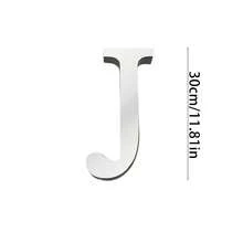 Silver Mirror Alphabet A-Z Wall Stickers - 10/15/20/30cm Tall Letters & Symbols Sold Separately, Dual-Layer Design: Reflective Acrylic Top + 1cm Thick Foam Base With Adhesive, Apply Together For 3D Effect Or Use Only Mirror Layer, Create Custom Words On Walls/Windows, Ideal For Marriage Ceremony Initials, Inspiring Messages In Work Areas, Romantic HOME Displays