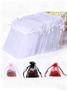 26/13/1 pièce Sacs cadeaux en organza, sacs cadeaux de mariage, taille 7*9cm, fournitures d'emballage cadeaux pour les fêtes, événements et fêtes, maison et vie, fournitures de fête de mariage, pochettes cadeaux de centre de table, sacs d'emballage de cuisson, sacs d'emballage de cadeaux de bijoux, sacs à mailles cadeaux d'événement et de fête, convient pour divers festivals, célébrations, fêtes en plein air, toutes les saisons, sacs anti-insectes à mailles pour fruits, rentrée scolaire, Saint-Valentin