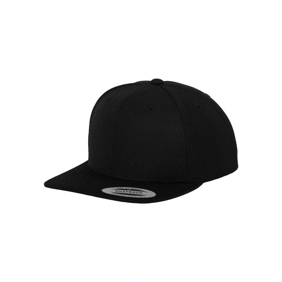 Classic Snapback Cap (Black) - Coffee Brown - View 1