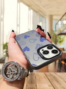 Minimalistische Herz-Linienkunst-Telefonhülle, ästhetische Telefonabdeckung, geometrisches Design, Schutzhülle, langlebige Oberfläche,kompatibel mit iphone 17 pro max Air 16E 16 15 14 13 12 11 Plus Pro ProMax S25Ultra S25 S24 S23 S22 S21 plus FE - Schwarz(black) - Übersicht 3