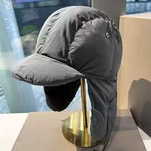 1pc Winter New Padded Earflap Hat, Outdoor Cycling Windproof Warm Hat, Unisex European Style High-End Windproof