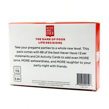 1 Peça Jogo de Cartas Nunca Tive Eu Edição Pré-Jogo | Jogos Divertidos para Festa à Noite para Adultos, Estudantes Universitários, Jogos Criativos de Feriados, Halloween, Natal | Para 3+ Jogadores | Idade 17+