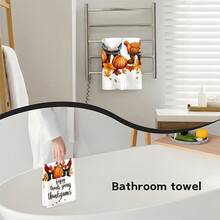 2 pièces/100 pièces Set de serviettes de cuisine avec motif d'automne, de nain et de citrouille, convient pour restaurant, cuisine, salle de bain, décoration intérieure, décoration de fête, cadeau de vacances, peut être offert comme cadeau de Thanksgiving