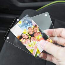 2pcs Car Photo Frame, Acrylic Car Sun Visor Photo Clip, Personalized Car Accessories Magnetic Car Sun Visor Photo Frame, For Adding Family Or Personal Photos