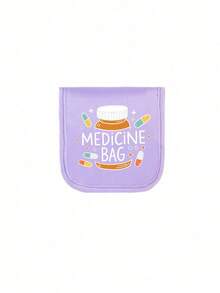 便携式药袋，小巧药盒及急救包，印花药瓶图案，方便日常/户外/旅行用药收纳，注重健康的经常旅行者必备医疗配件，多功能布艺药袋，便携式医疗急救包，户外旅行药袋，宿舍急救药品收纳袋（5种颜色可选） - 彩色 - 查看 13