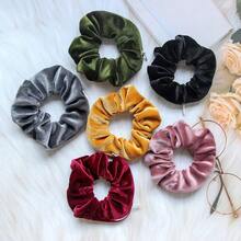 1pc High Elastic Coil Hair Scrunchie With Zipper Stretchy Hair Scrunchies, Suitable For Keys, Cash, Earphones, Lipstick, Brush, Skincare, Phone, Coins, Small Items, Multipurpose For Home, Gifts, Holidays And Festivals ,Hair Ties ,Scrunchy Hair Ties