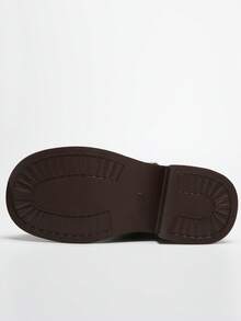 1. 黑色时尚靴子，可搭配连衣裙 - 新款搭扣设计，厚底厚跟，舒适的西部风格麂皮靴，褶裥靴，复古机车靴，修身时尚骑马靴，棕色短裤 - 卡其色 - 查看 8