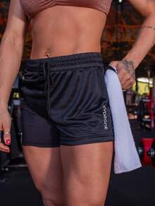 3-Pack 2-In-1 Women's Gym Shorts, Double Fitness Shorts With Hidden Cell Phone Pocket, Compression Butt Lifting Gym Fit Cross Fit - 黑色/淡藍色/玫瑰色 - 查看 11