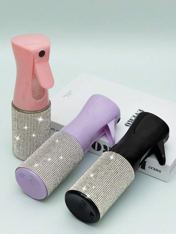 Bouteille de vaporisateur à strass portable et rechargeable. Vaporisateur à brouillard fin pour cosmétiques, eau. Vaporisateur à pression continue pour le maquillage et les soins de la peau lors des voyages
