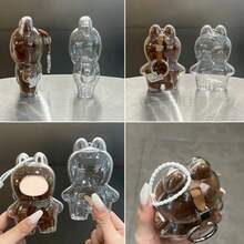 1个10厘米（4.0英寸）亚克力竖式展示盒，心意编码系列，适用于怪兽娃娃收藏品，透明吊坠架，圣诞节/生日礼物，不含娃娃 - 单包装 - 彩色 - 查看 9