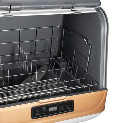 Portable Mini Dishwasher, Countertop Dish Washing Machine, 4 Washing Programs