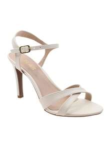 Sandália Salto Fino 9cm Frente Cruzada Festa Casual tiras