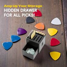 - Soporte para exhibicin de pas de guitarra, elegante organizador para entusiastas de la msica y msicos negro - inicial - Ver 3