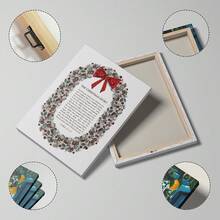 1 peça A História de Natal Lucas 2 Jesus Arte de Parede Imagem Natividade Versículos da Bíblia Impressões Pinturas em Tela Laço Vermelho Pôsteres Sazonais Decoração Cristã Vintage das Escrituras para Sala de Estar, Quarto ou Casa de Fazenda Decoração Presente para Ela Sem Moldura ou Emoldurada - Multicolorido - Ver 2