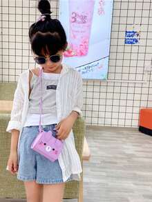 1 bucată Pu cataramă magnetică la modă cu desene animate de iepure tridimensional urechi umăr crossbody bag, drăguț portofel mini pentru fete, potrivit pentru diverse ocazii, curea de umăr confortabilă, multifuncțională și nu pretențioasă, potrivită pentru exterior, joacă, naveta, un cadou perfect pentru prieteni