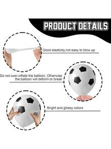 Baloane din latex pentru petrecere de fotbal, 10/30/60 buc - decorațiuni de fotbal alb-negru de 12 inch pentru adulți, haion, bar sportiv, noapte de pub - baloane din latex pentru ziua de naștere tematică, absolvire, decor de ziua meciului