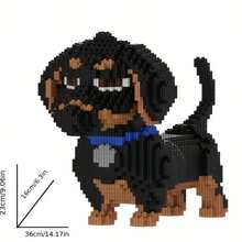 4509pcs Cute Dachshund 3D Puzzle Set - Exquisite DIY Model Building Kit, Suitable For Birthday And Holiday Gifts - Multicolor - View 3