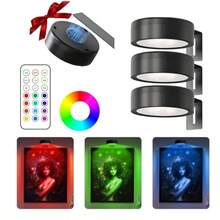 1/3/6 Stücke kabellose Metall Wandkunst LED Bildleuchten, mit magnetischer kabelloser Wandlampe, Lichterketten, Lampen, LED-Leuchten, Nachtlicht, Beleuchtung, Buchleuchte, LED-Leuchten für Räume - einstellbare Farbtemperatur, Timer, Fernbedienung und Taststeuerung - perfekt für Galerien, Treppen, Flure