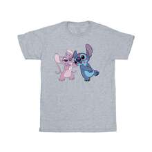 Disney Boys Lilo & Stitch Kisses T-Shirt (Sports Grey) - 100% Cotton - 153gsm - (BI22663)