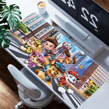 1pc  Large Mouse Pad - Anti- Rubber Desk Mat With Washable Surface, Vibrant Patrol Cartoon Character Design, Perfect For Gaming & Office Use, Ideal Gift For Fans, Kids & Family, Office & Gaming Desk Mat | Playful Cartoon Aesthetic