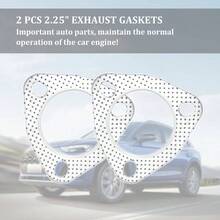 2 juntas de escape, juntas de brida de escape de 3 pernos de 2.25 pulgadas, colector/silenciador/catalizador multifuncionales 2.25 pulgadas - inicial - Ver 3